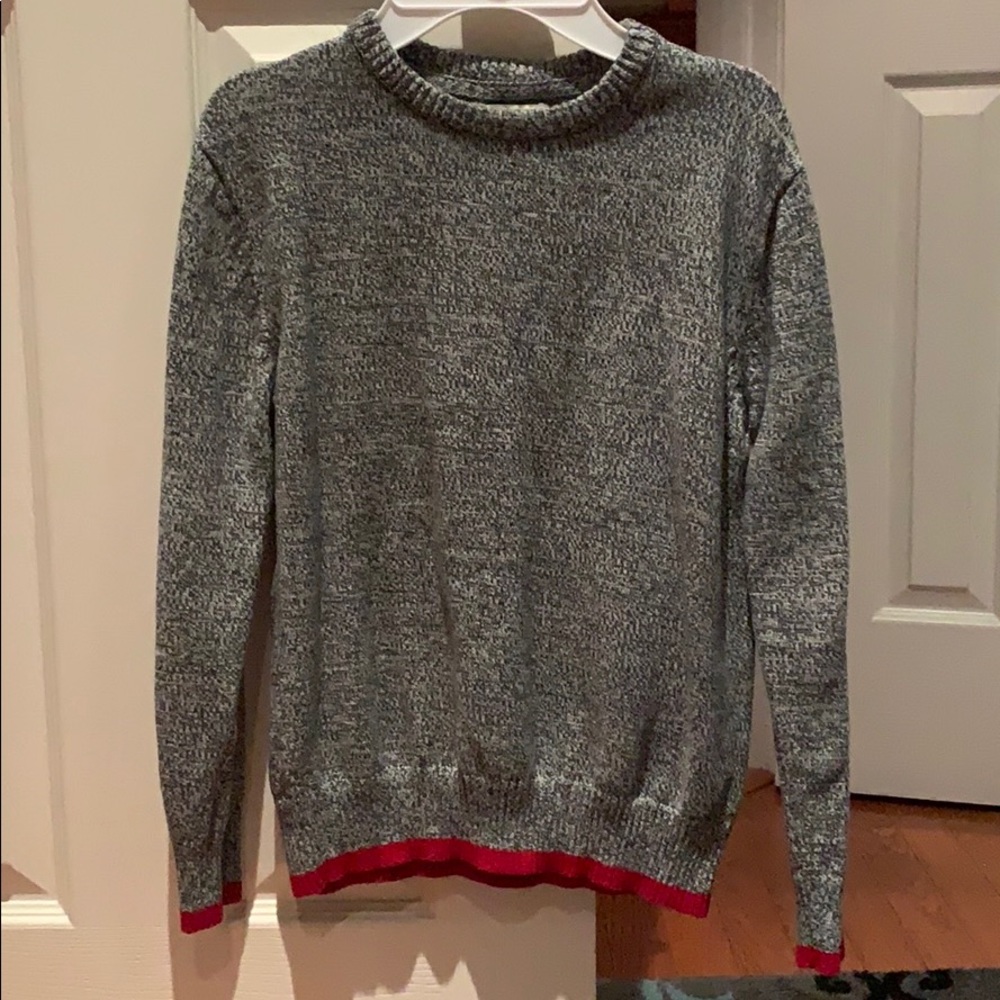 grey pattern cherokee sweater.